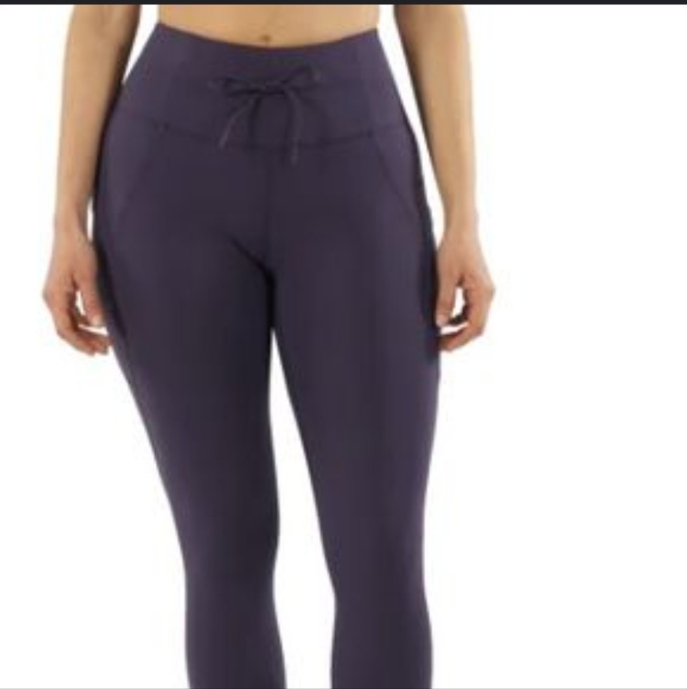 NWT Spyder Woman's Small  Dark Purple Leggings with Side Pocket